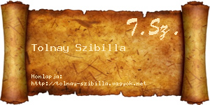 Tolnay Szibilla névjegykártya